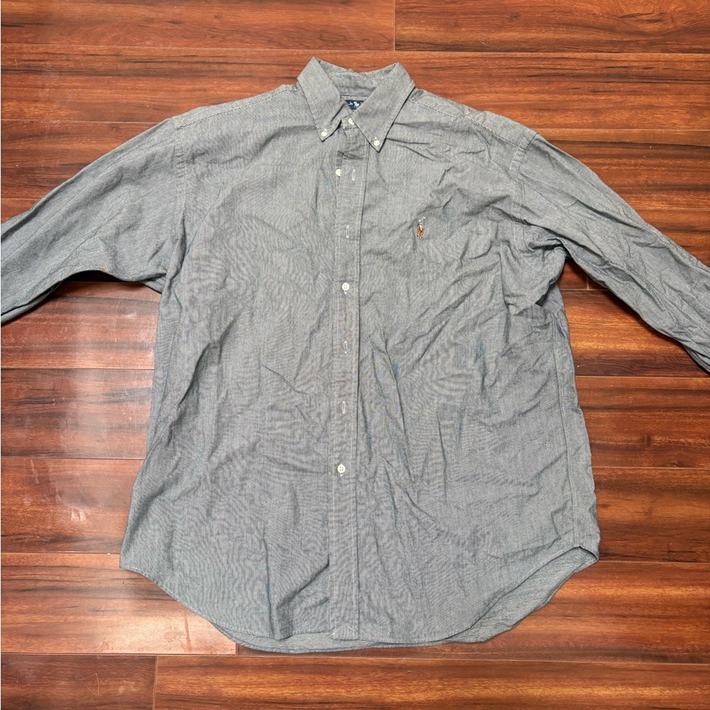 Ralph Lauren Men's Gray Casual Button-Down Shirt